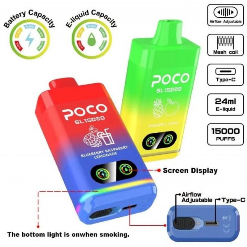 Disposables : Poco SL 15000 Puffs 2%5% Nicotine Rechargeable ...